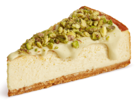 Porción de cheesecake con pistacho Bulla Burgers Alicante 